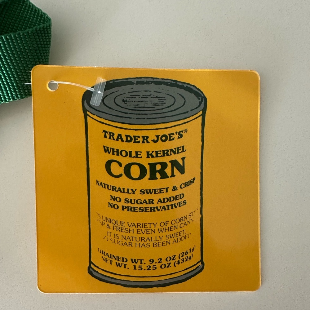 Rare Trader Joe’s Can Of Corn Shopping Bag Whole Kernel Corn New NWT Grocery Bag - Picture 3 of 5